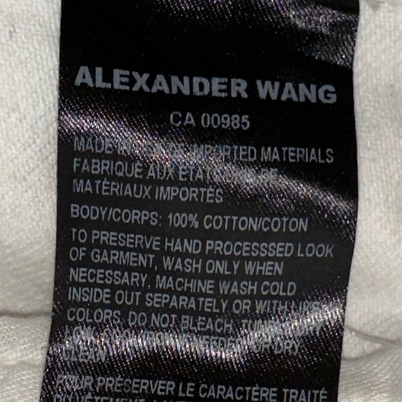 alexander wang RIVAL GRINO boyfriend cut destroyed white jeans , 24.  NH011 - Picture 12 of 12